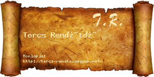 Tercs Renátó névjegykártya